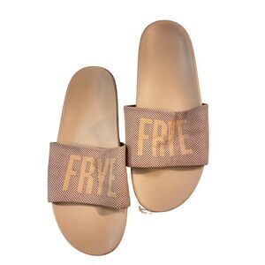 Frye Lola Perf Slide on Sandals in Blush 10 10.5